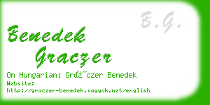 benedek graczer business card